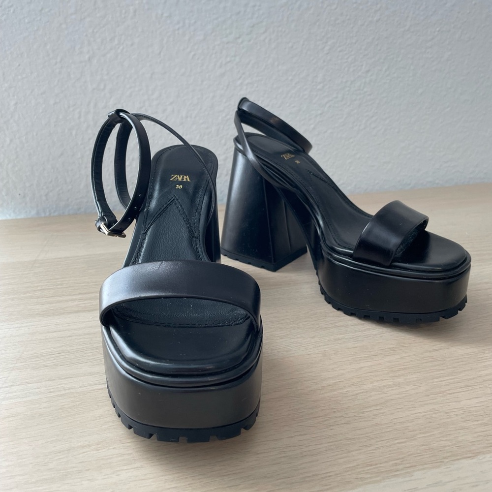 Zara Platform Sandal Heels